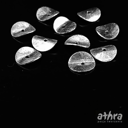 www_athra_pl_BLF12  blaszka srebrna satynowa 12mm  z otworem w środku