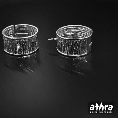 Pierścionek obrączka z bolcem regulowany, M65/1