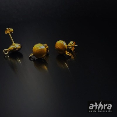 Zapięcie kolczyka ze sztyftem 8mm pozłacane, SM058408SAT/D