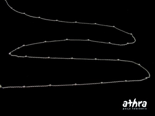 www_athra_pl FZ030+PLL2/D łańcuszek srebrny pozłacany z kulkami 2mm