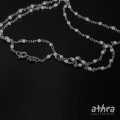 www_athra_pl_CX-FZ030BS02 łańcuszek srebrny z biała emalią