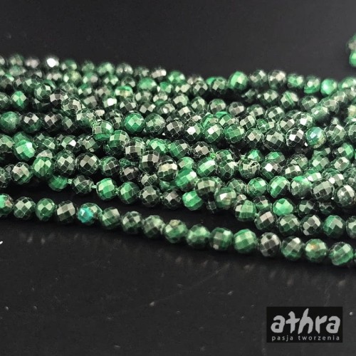 www_athra_pl_MAL3 kulka fasetowana 3mm malachit