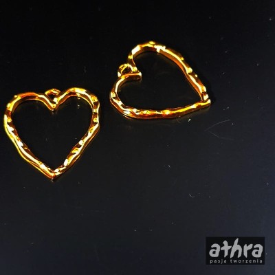 Zawieszka serce pozłacane, perforowane, SERCE21/D