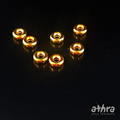 Przekładka oponka pozłacana gładka, 6 mm, DR60/D
