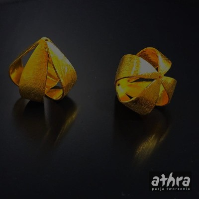 Przekładka satynowa pozłacana, stożek, ST25/D