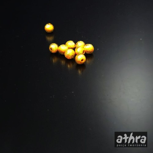 www_athra_pl_ SAT5/D kulka satynowa srebrna  Ag pozłacana 5mm