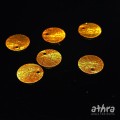 www_athra_pl_ZL014/D blaszka srebrna Ag pozłacana satynowa 14mm z otworem do podwieszenia