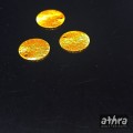 www_athra_pl_ ZL012/D blaszka srebrna pozłacana satynowa 12mm z otworem do podwieszenia