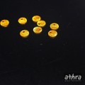 www_athra_pl_ZL04/D blaszka srebrna satynowa pozłacana 4mm z otworem do podwieszenia