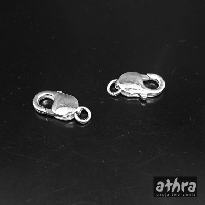 Karabińczyk typu fasolka 17mm z kółkiem, CHR17K