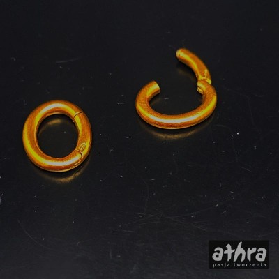 Zapięcie pozłacane, satynowane owal 18x14 na zatrzask, CH12/SAT /D