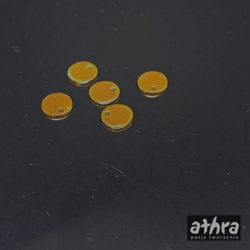 www_athra_pl_SM4776/D blaszka srebrna pozłacana 7mm z otworem do podwieszenia
