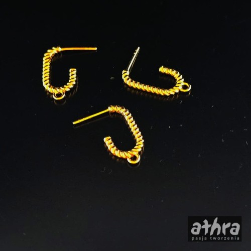 www_athra_pl_HP1/D baza owal pleciony pozłacany na sztyft z kółkiem do podwieszenia