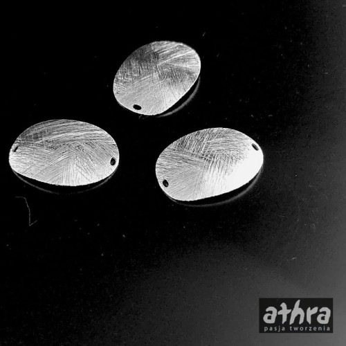 www_athra_pl_SL1415/2 blaszka srebrna satynowa z dwoma otworami wygięta