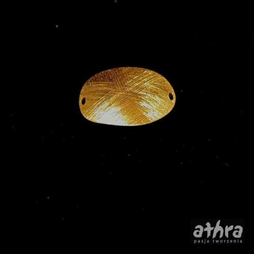 www_athra_pl_SL1415/2 blaszka srebrna satynowa pozłacana z dwoma otworami