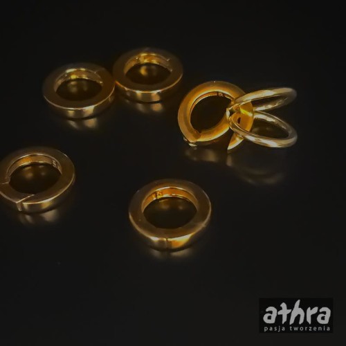 www_athra_pl_Z12/D zapięcie kółko na zatrzask otwierane do środka srebrna gładkie pozłacane