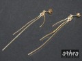 www_athra_pl_SN6/8/10/D pozłacane  sztyfty z trzema podwieszonymi łańcuszkami