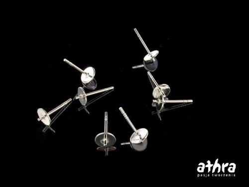 www_athra_pl_GWPS8 srebrny kolczyk stecker płaski z bolcem 8mm próba ag 925