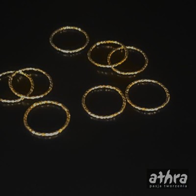 Kółko diamentowane pozłacane 12mm, KDIAM12/D