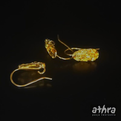 Bigle otwarte pozlacane owale, B08X14/D