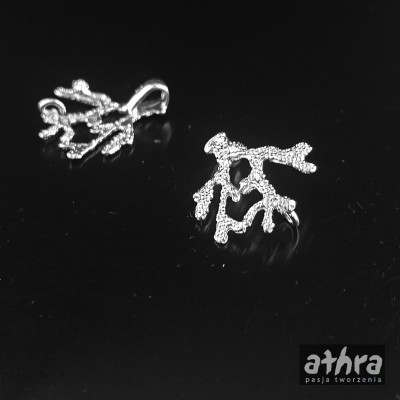 Zawieszka do wisiora srebrna koralowiec, ZW147