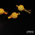 www_athra_pl_ CHB10/D zapięcie srebrne pozłacane kulka 10mm brokatowa diamentowana