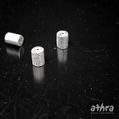 Walec srebrny, satyna 8x6 mm, WS8x6