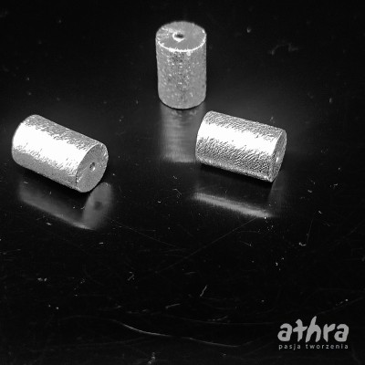 Walec srebrny, satyna 12x8mm, WS12x8