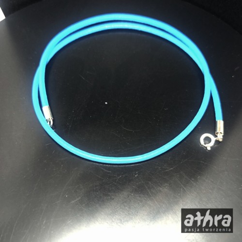 www_athra_pl_RZEMN50 rzemień z końcówkami i srebrnym zapięciem 50cm kolor baby blue