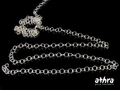 Łańcuszek z mosiadzu posrebrzanego koło gładkie 7,3mm, CTD05T9L/S