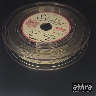 Linka stalowa jubilerska, japońska 0,50mm, SILVER50