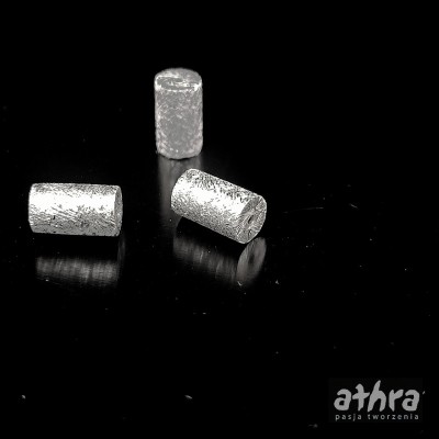 Walec srebrny, satyna 10x6mm, WS10x6