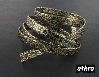 Rzemień naturalny płaski, 10mm, BRONZE