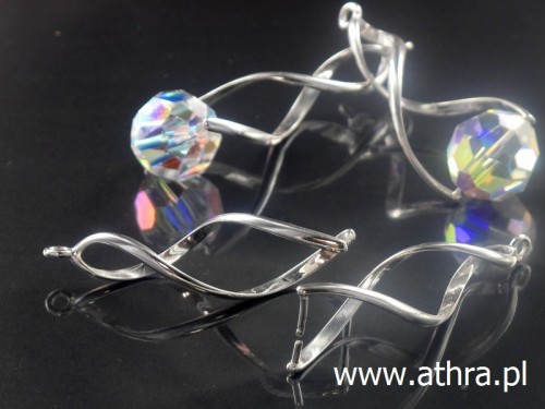 baza kolczyka z mosiądzu posrebrzana BK12/S