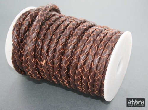www_athra_pl_BROWN50P rzemień naturalny pleciony brązowy grubość 5mm