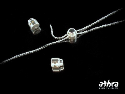 Zapięcie srebrne, stoper do łańcuszka, CAC248/6/1