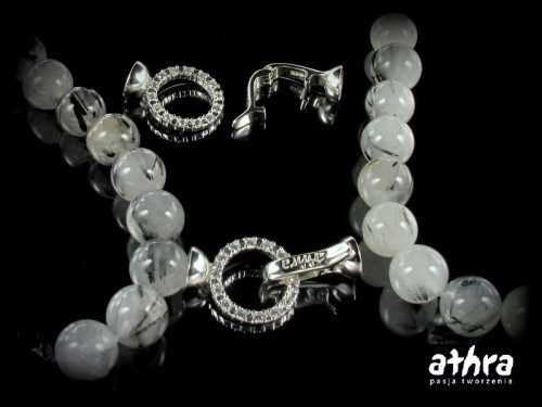 www_athra_pl_SVA13/5 srebrne zapięcie z cyrkoniami do korali próba ag 925