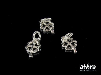 Zawieszka srebrna, koniczynka, ZL201