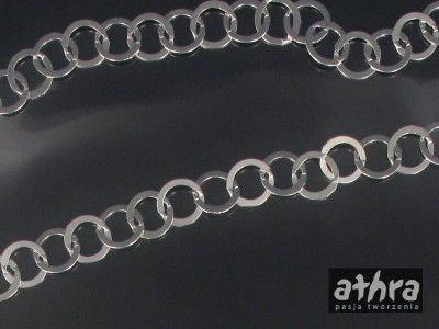 Łańcuszek ,płaskie kółko i płaski owal , CATB27