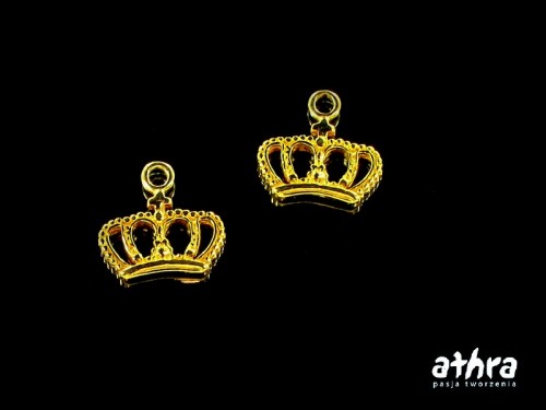 www_athra_pl_ZL072/D półfabrykaty srebrne próba 925 zawieszka pozłacana korona