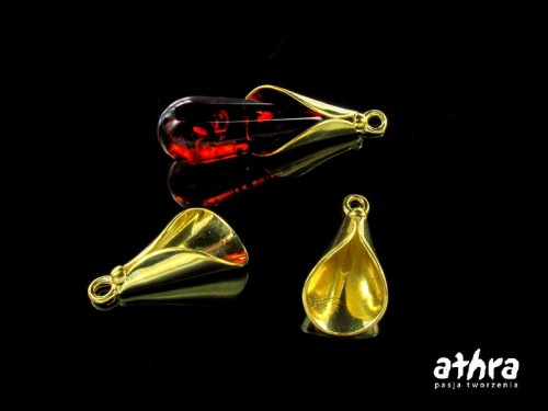 www_athra_pl_BK3558/D Półfabrykat srebrny, zawieszka dzwonek pozłacany. Próba Ag 925