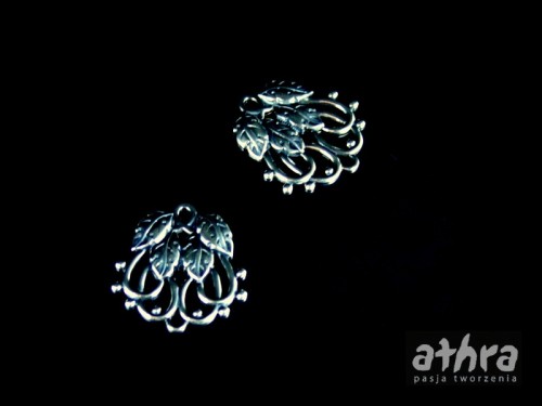 www_athra_pl_TR20083/O element srebrny baza do kolczyka oksydowana