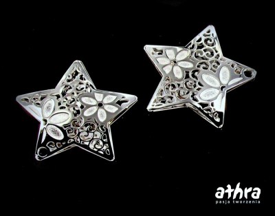 Zawieszka laserowo wycinana, przestrzenna, rodowana, LS180