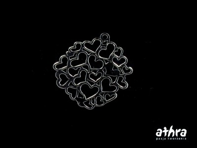 Zawieszka laserowo wycinana, rodowana , LS23/R