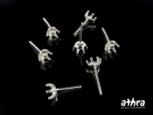 www_athra_pl_SZT50 srebrny kolczyk sztyft baza pod kulkę próba ag 925