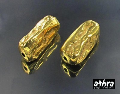 Przekładka srebrna elektroforming gładka, pozłacana, SM0026/D