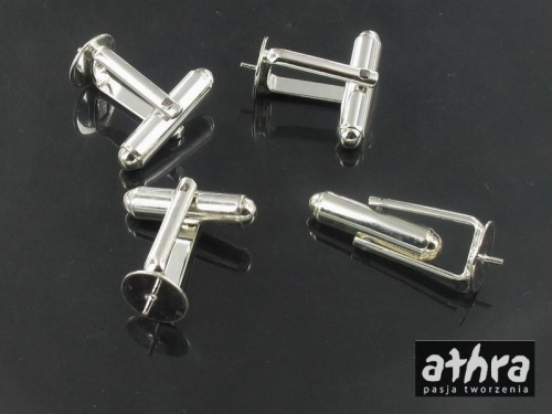 zapięcie do mankietu z talerzykiem i bolcem próba ag 925