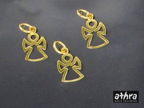 www_athra_pl_  ZL242/D półfabrykaty ag pozłacane zawieszka anioł do wisiorka  lub kolczyków