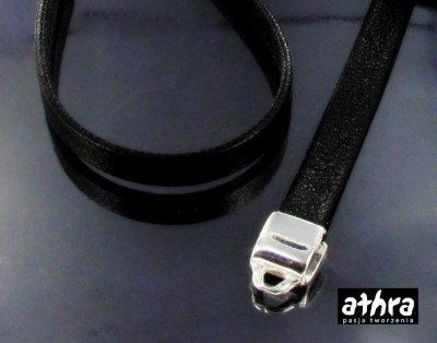 Rzemień naturalny płaski 5mm, BLACK5
