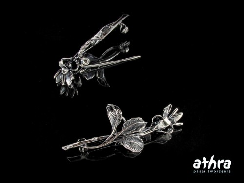www_athra_pl_BROSZ4/O srebrna oksydowana broszka z bolcem próba ag 925
